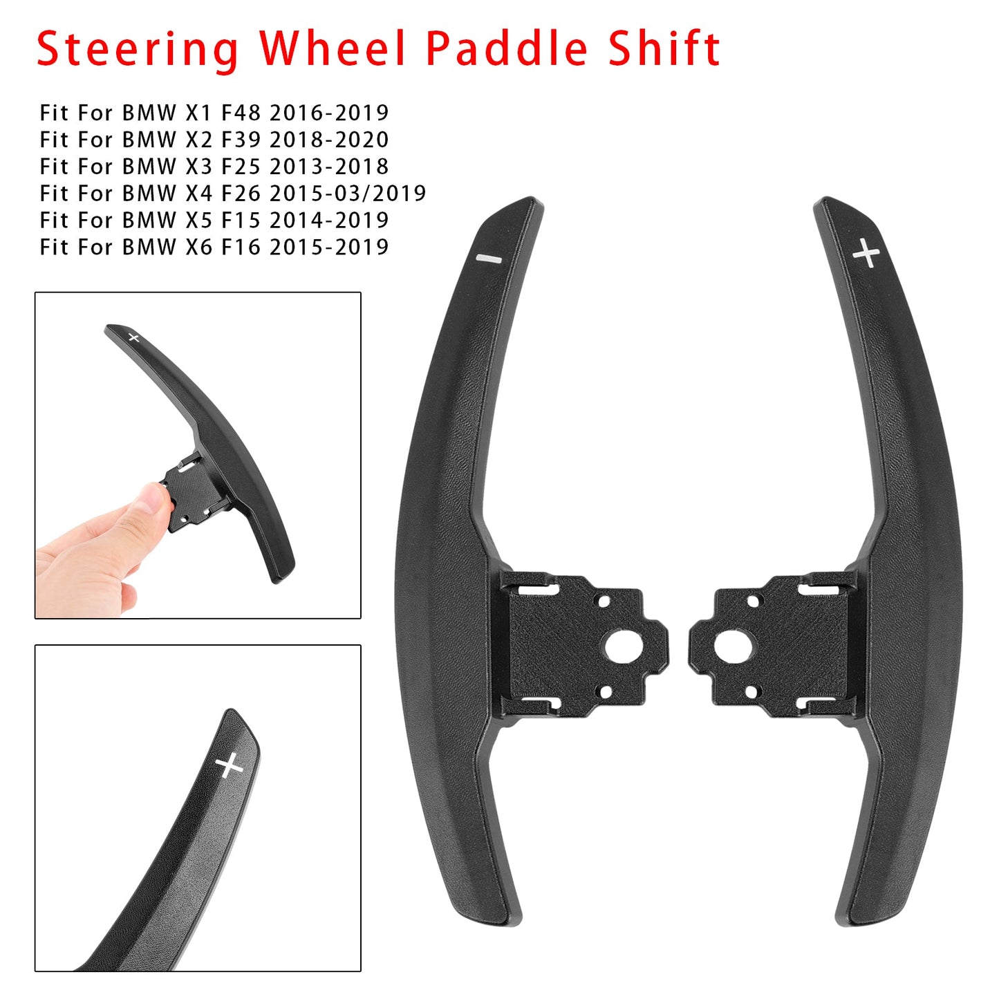Estensione del cambio al volante per BMW Serie F F30 F31 F32 F10 X3 X5 Alluminio Nero