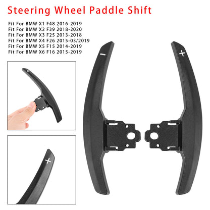 Estensione del cambio al volante per BMW Serie F F30 F31 F32 F10 X3 X5 Alluminio Nero