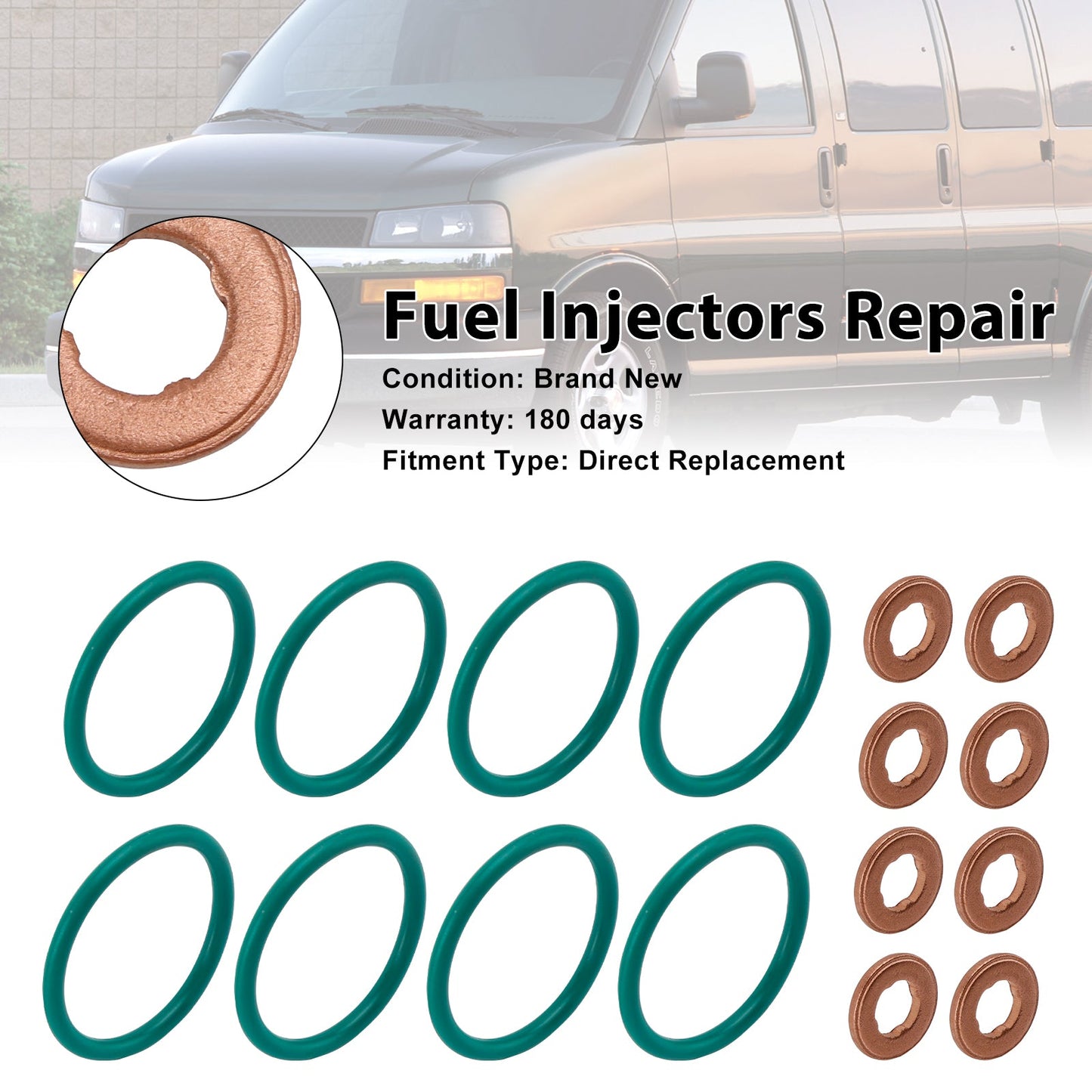 Guarnizione O-ring iniettore carburante 97327722 compatibile con Chevy Express e Cadillac 94013303