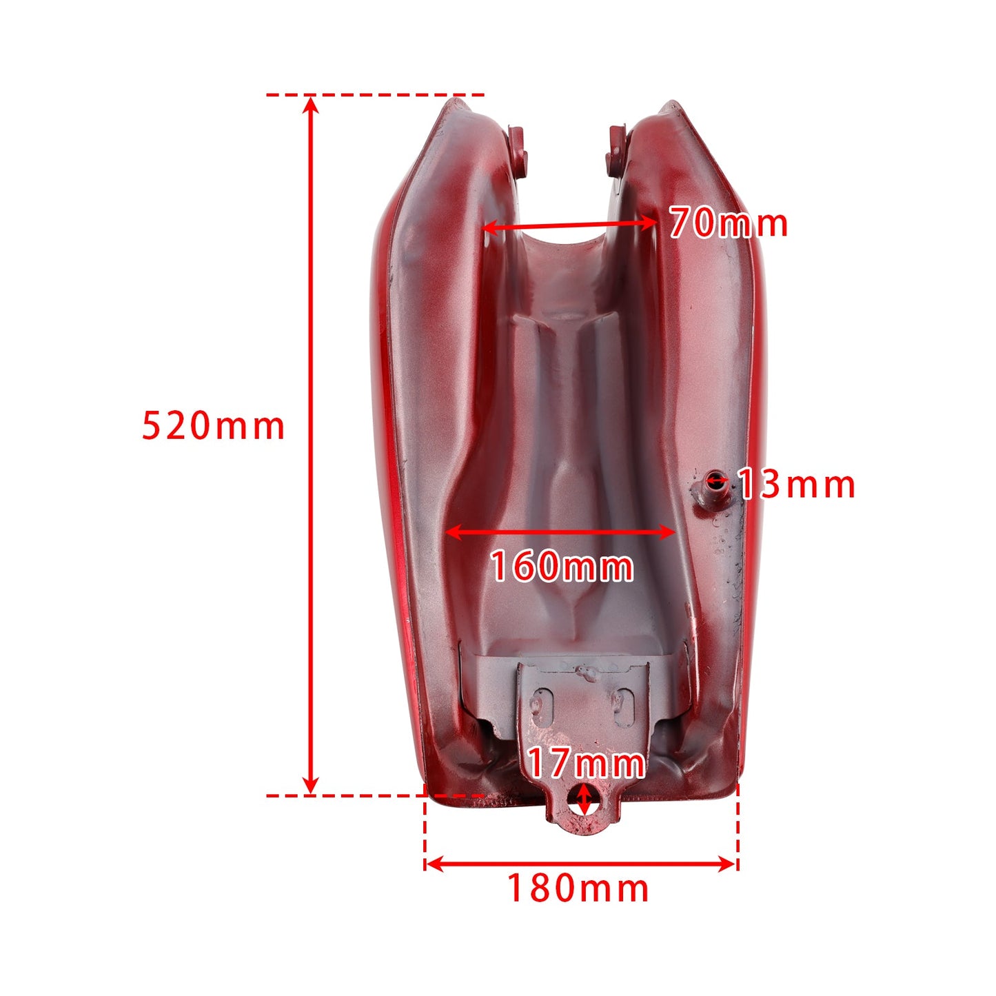 SERBATOIO BENZINA RETRO CLASSICO ROSSO PER HONDA CG 125 CAFE RACER BOBBER