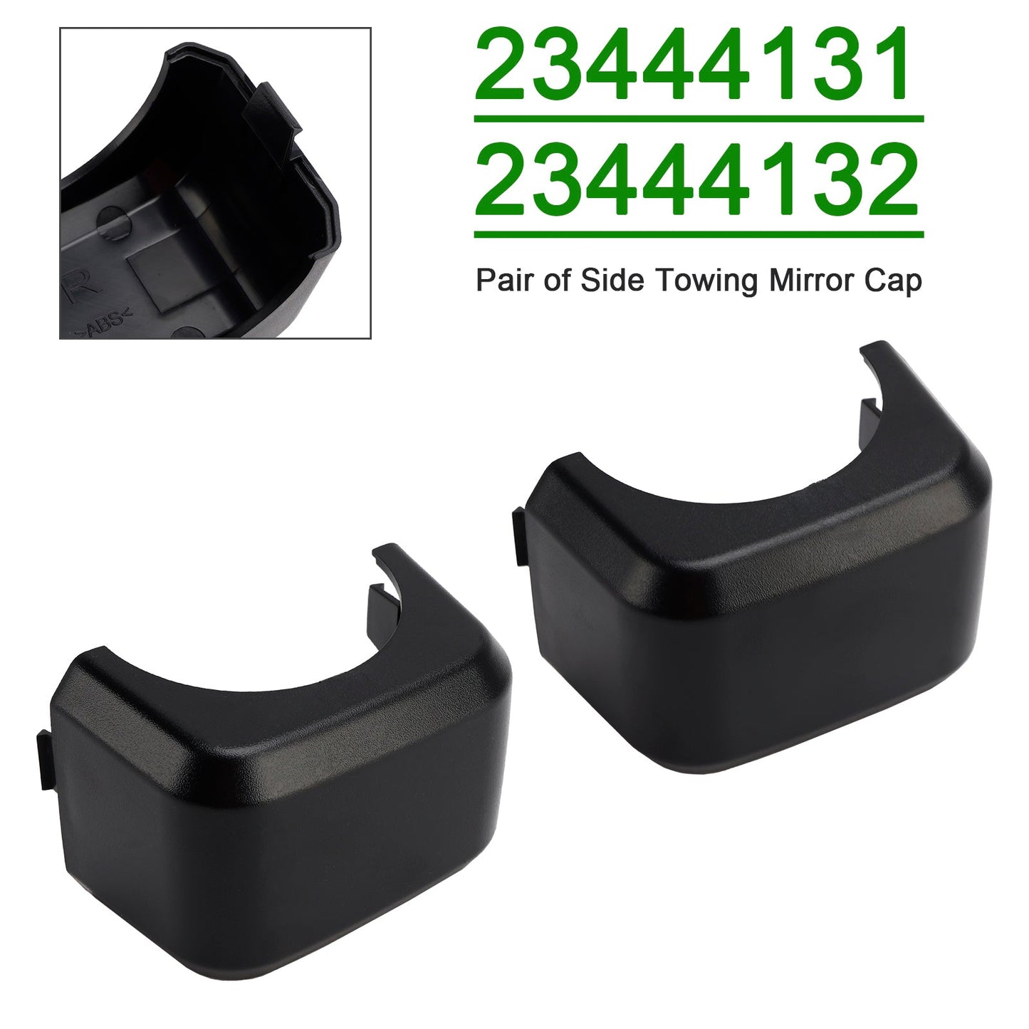 Coppia di calotte per specchietti retrovisori laterali per rimorchio per Chevrolet Silverado 1500 2016-2018 23444131 2344413