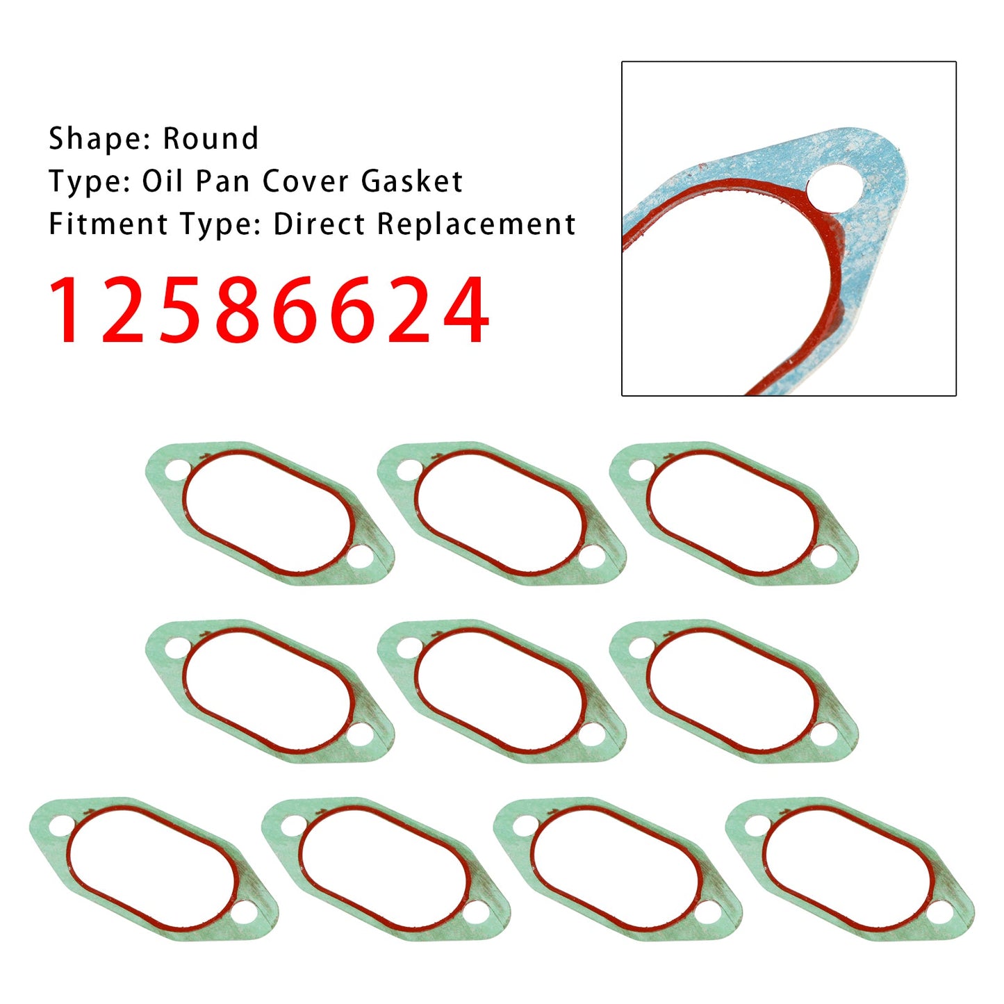 Guarnizione coperchio coppa olio 10 pezzi 12586624