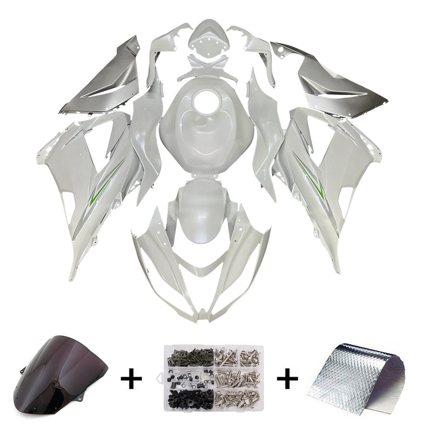 Kit carenatura iniezione in plastica ABS adatto per Kawasaki ZX6R 636 2013-2018