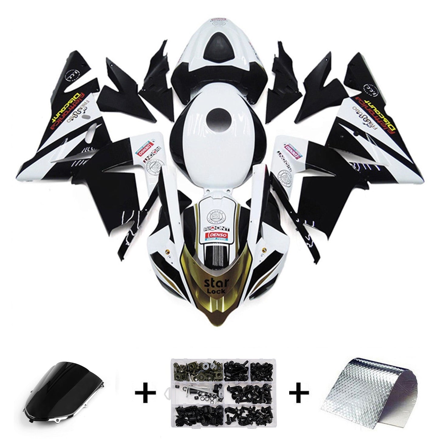 Kit carenatura iniezione in plastica ABS adatto per Kawasaki ZX10R 2004-2005