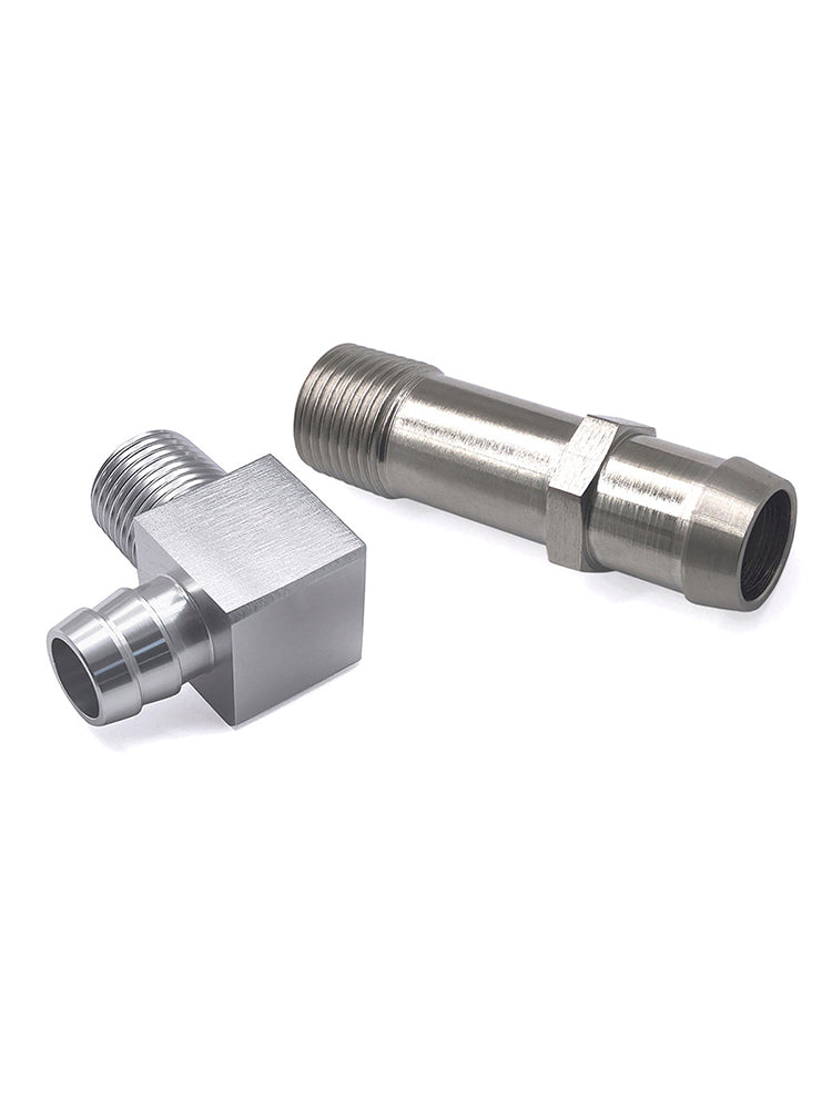 Raccordo per tubo flessibile del riscaldatore da 2 pezzi, pompa dell'acqua da 3/4"", aspirazione da 5/8"" per motori Chevy SBC V8