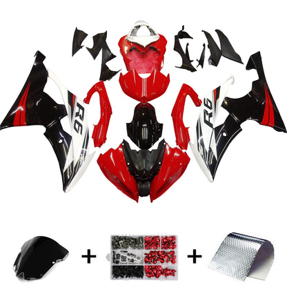 Kit carena iniezione carrozzeria in plastica ABS adatta per Yamaha YZF 600 R6 2008-2016