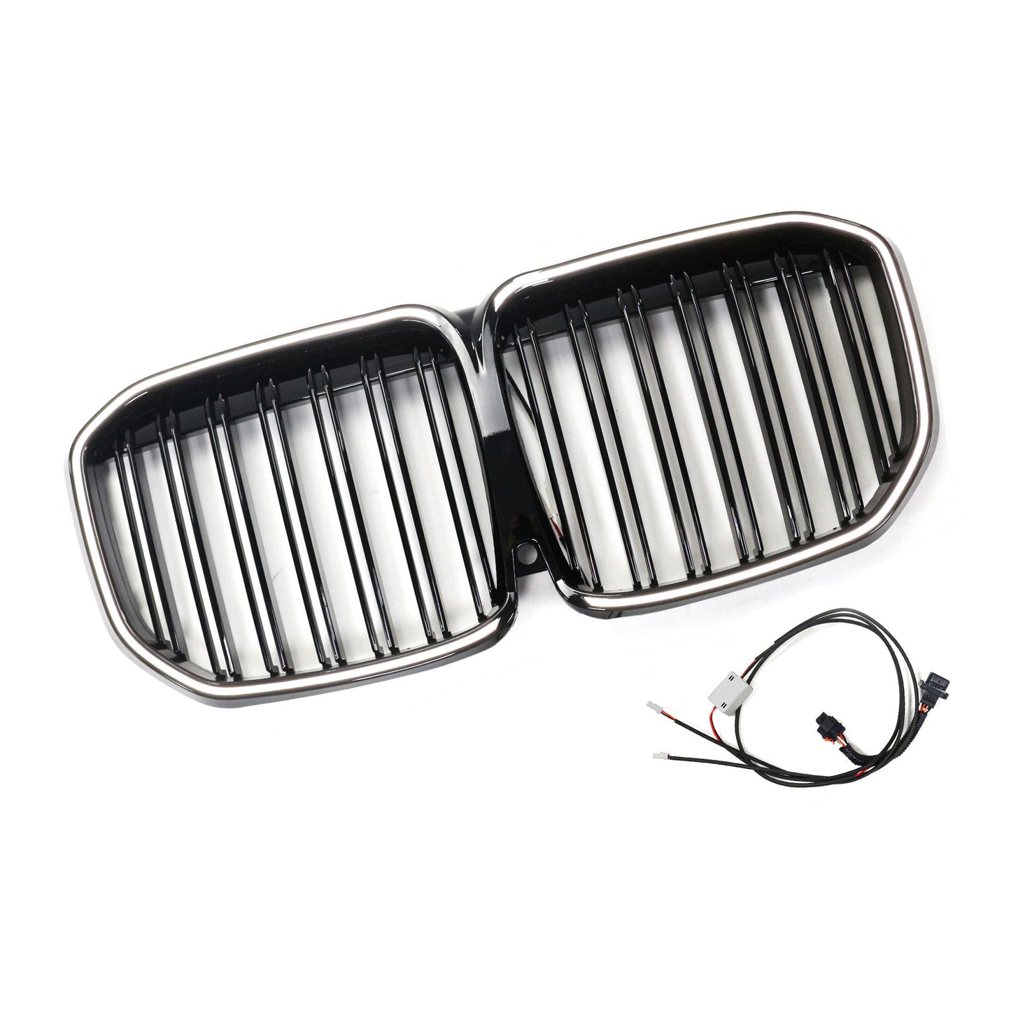 Griglia anteriore a doppio rene nera lucida per BMW X7 G07 2019-2022