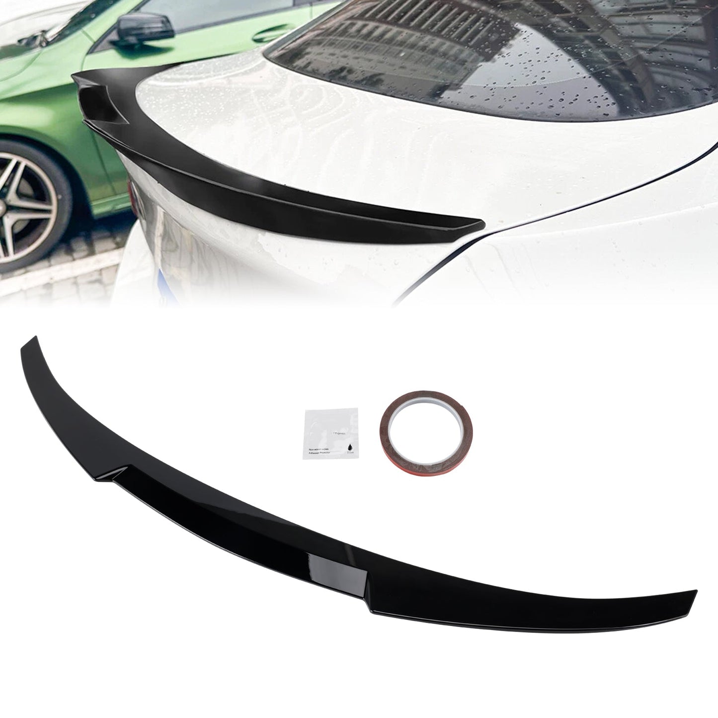 Spoiler posteriore nero lucido per BMW Serie 4 F36 14-20 4DR Coupé M4 Style