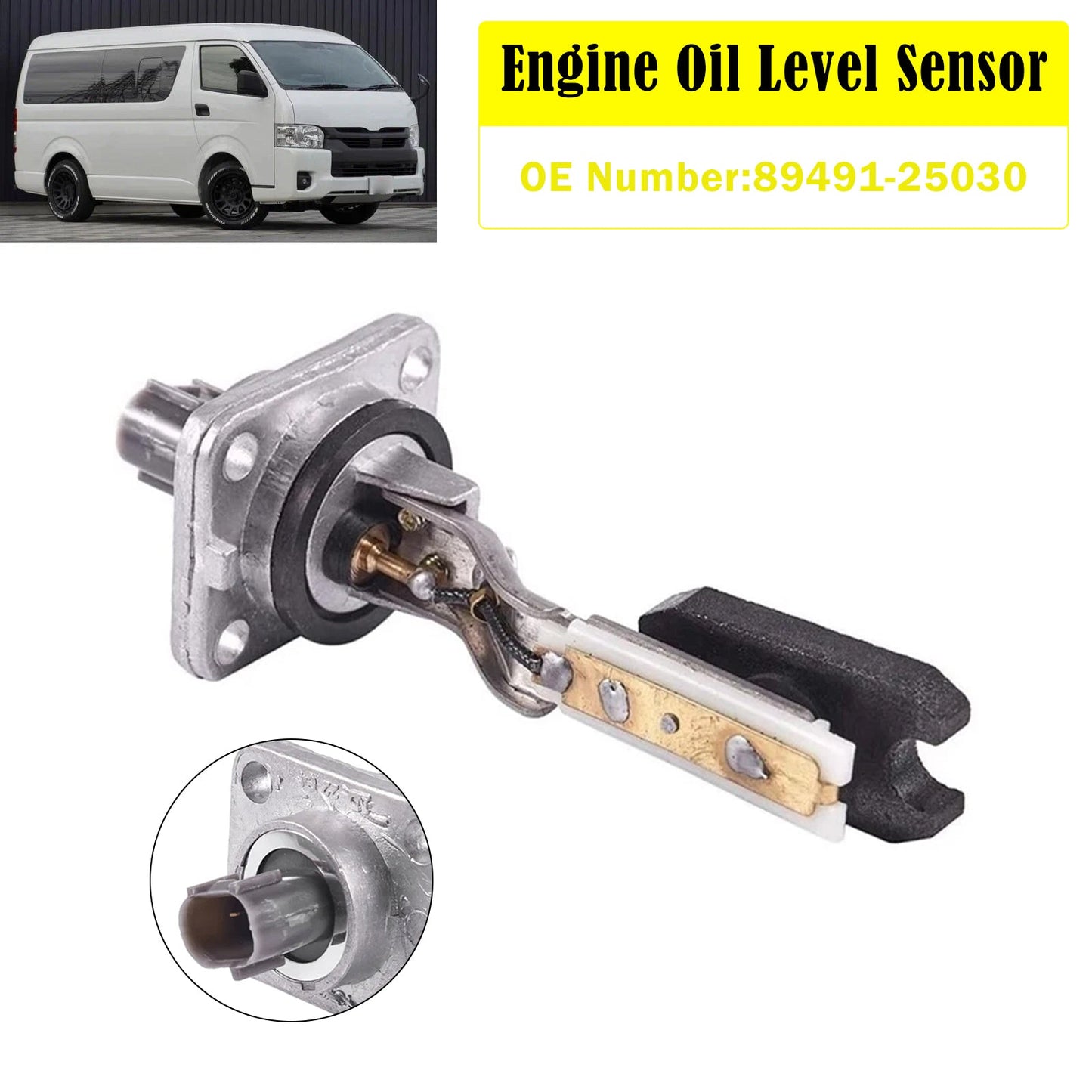 89491-25030 Sensore livello olio motore a 2 pin per Toyota Hiace con motore 2TRFE