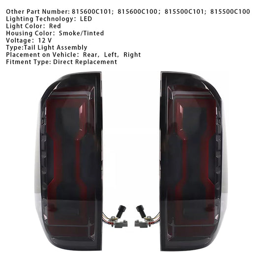Gruppo ottico posteriore a LED sinistro e destro per Toyota Tundra 2014-2020 815600C101 815600C100