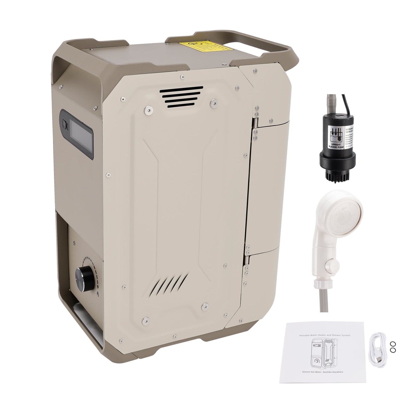 Scaldabagno portatile per camper, campeggio, 7800 mAh, 3,3 ore, ricaricabile, pulizia da campeggio