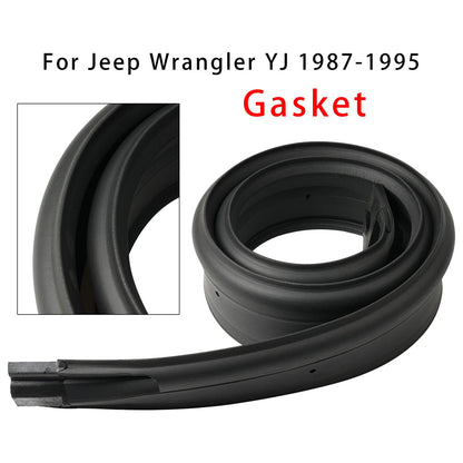 Guarnizione in gomma tra la guarnizione del cofano e il telaio del parabrezza per Jeep Wrangler YJ (1987-1995)