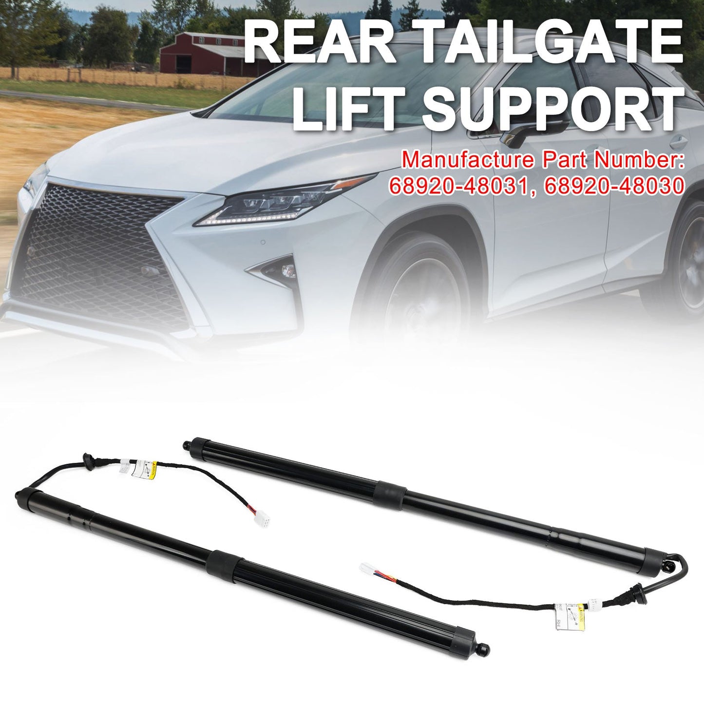 Lexus RX 350 BASE 2016-2019 (il numero di telaio inizia con J) 2 pezzi di montanti di supporto del portellone posteriore 6892048031 6891048071