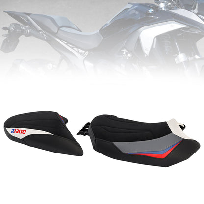 2024-2025 Per BMW R1300GS R 1300 GS Kit sedili conducente e passeggero R 1300 GS Cuscino posteriore bianco