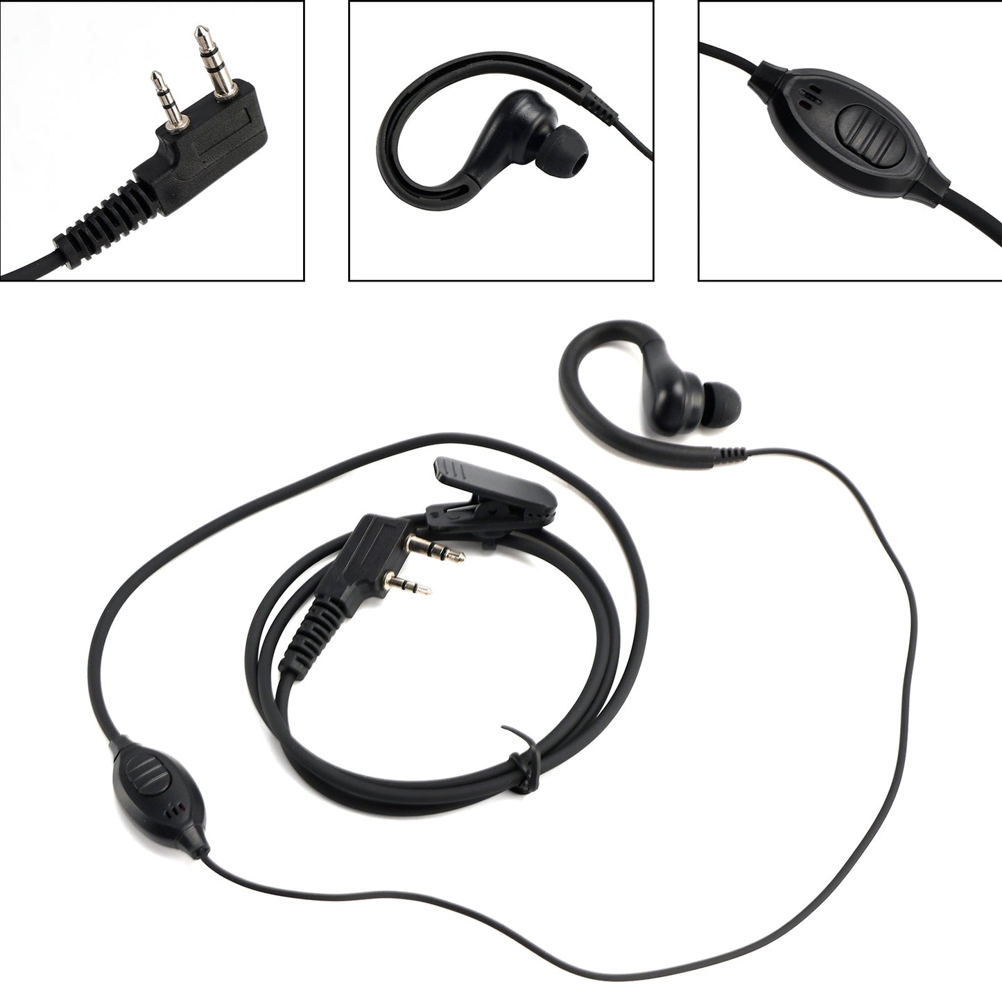 Cuffie con gancio auricolare K-030-626 per TK-240 TK-248 TH-K2A TH-21 RPU499A KG669 PX-777