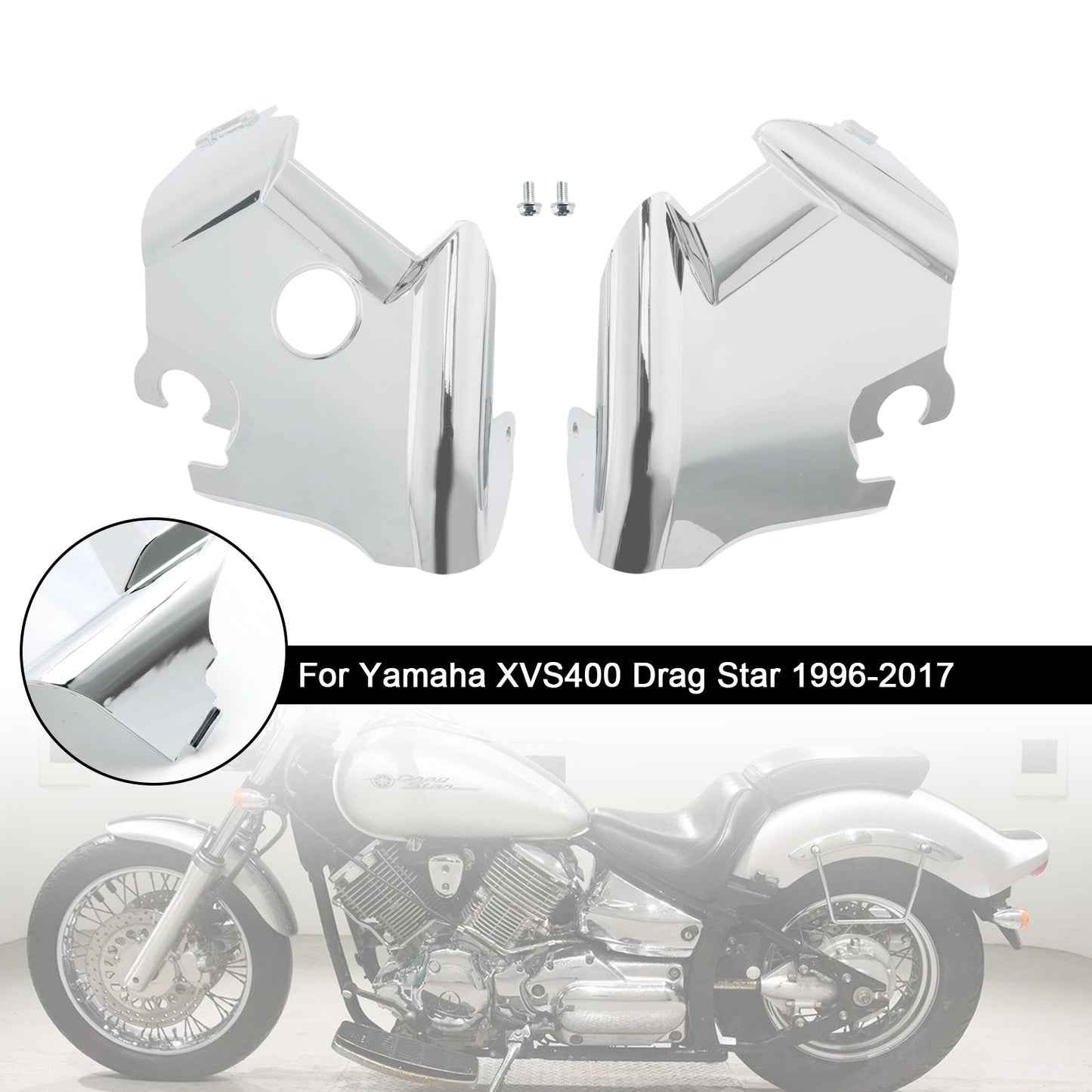 Copertura del collo del telaio della forcella Yamaha XVS400 Drag Star 1996-2017