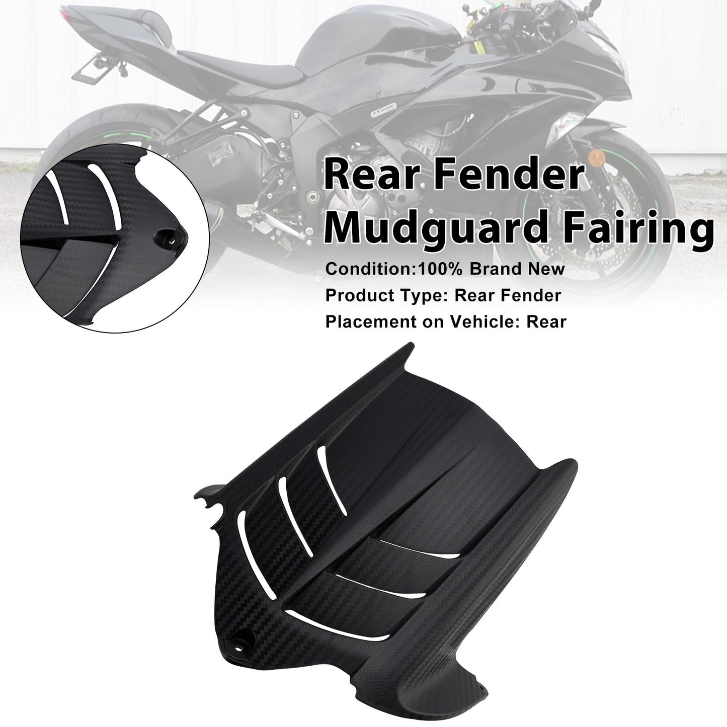 Carenatura parafango parafango posteriore per Kawasaki ZX-6R 636 2009-2025