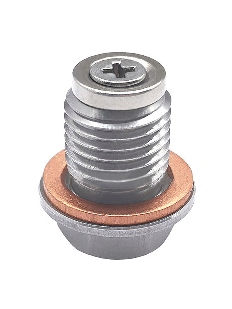 Tappo di scarico olio magnetico universale per motore auto M14x1.5 con vite e dado.