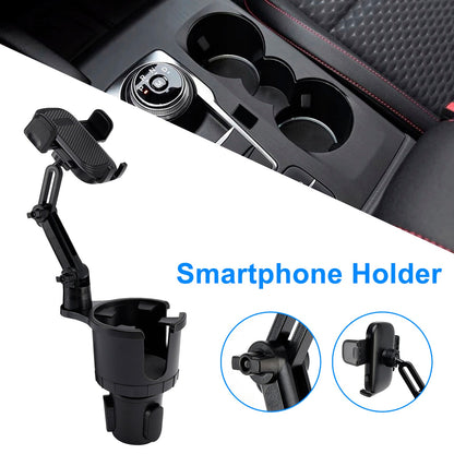 Supporto per smartphone, portabevande, per smartphone, auto, portabicchieri 2 in 1