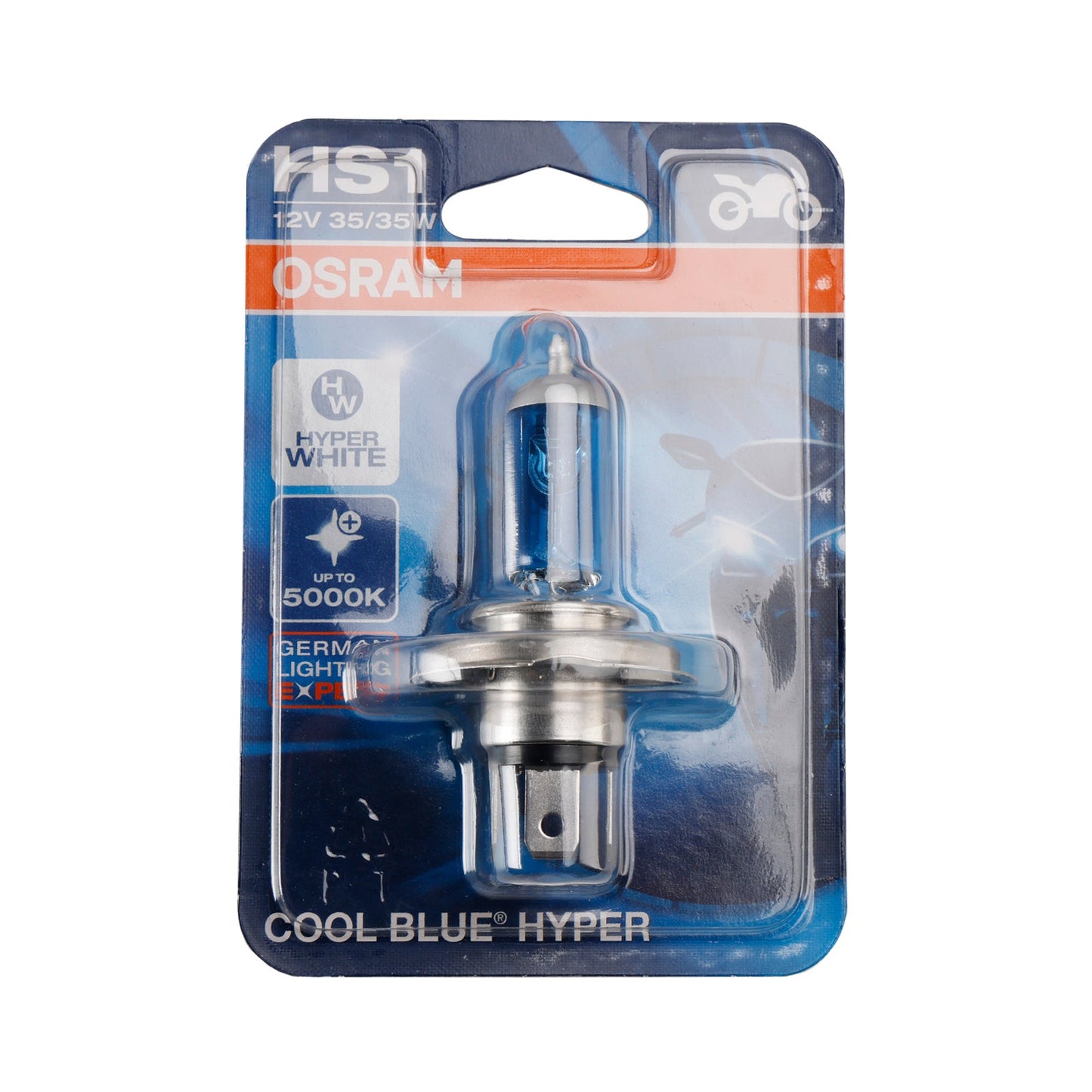 Lampada per moto Cool Blue Hyper HS1 62185CBH-01B PX43T 12V 35/35W per OSRAM