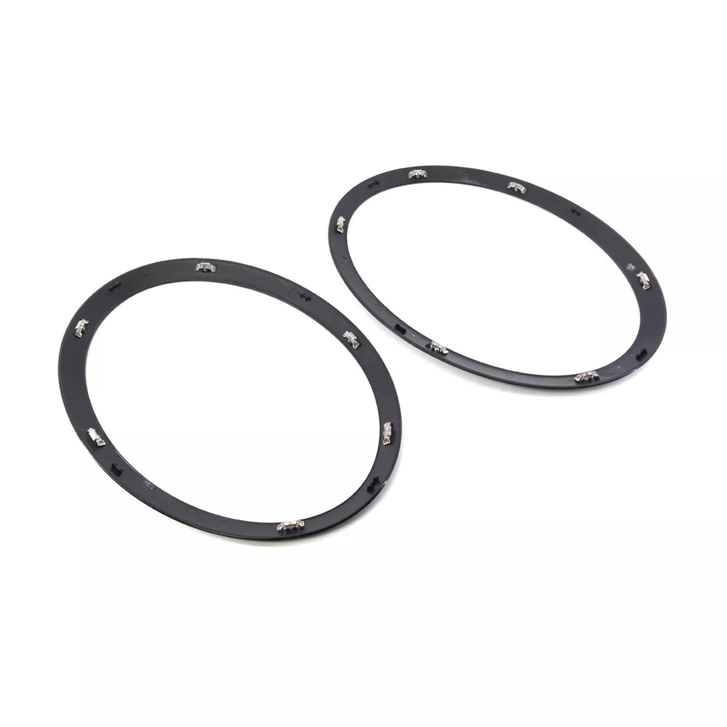 2 pezzi di anelli di finitura per fari anteriori neri lucidi per Mini Cooper F55 F56 F57 2014-2021