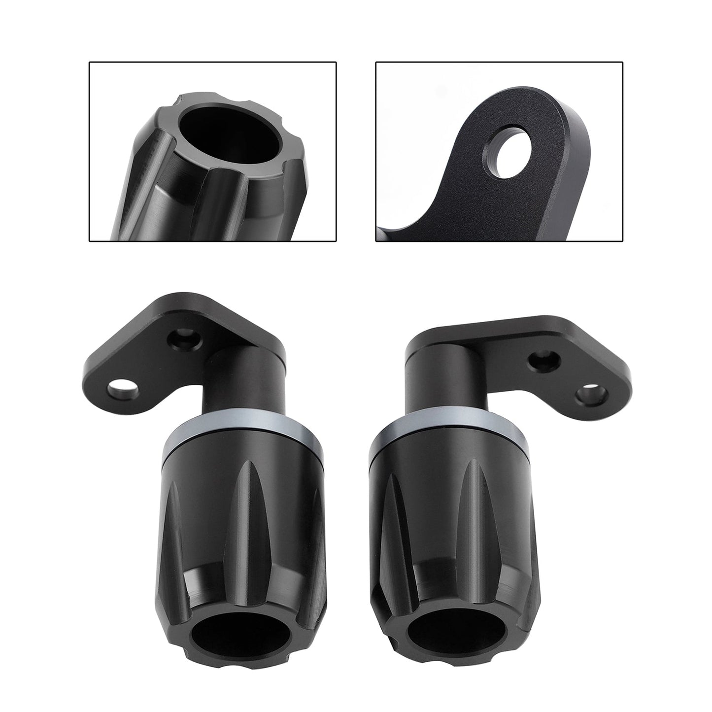 Protezione telaio antiurto CNC Kawasaki Zx-6R Zx 6R 2024-2025 Nero Nero