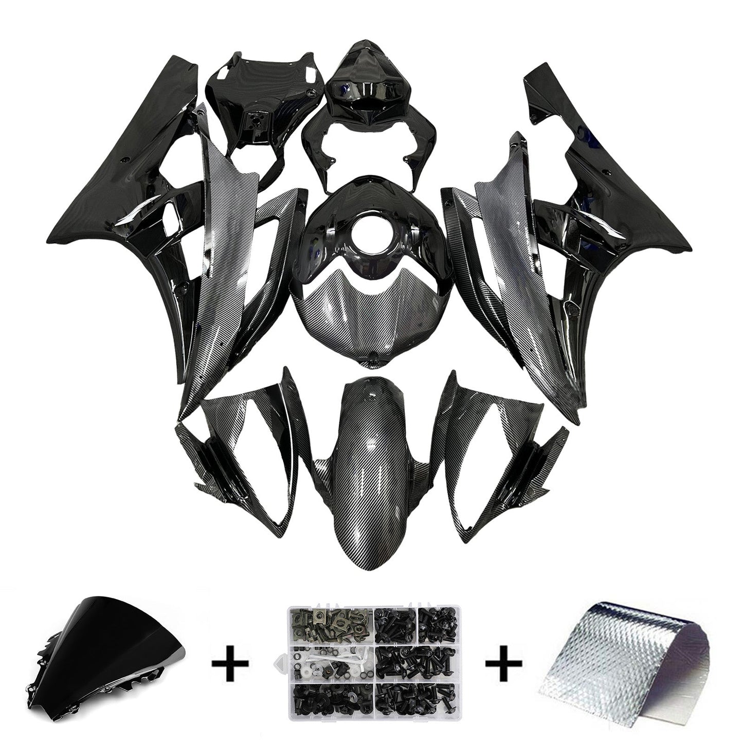 Kit carenatura iniezione plastica ABS per Yamaha YZFR6 YZF-R6 2006-2007
