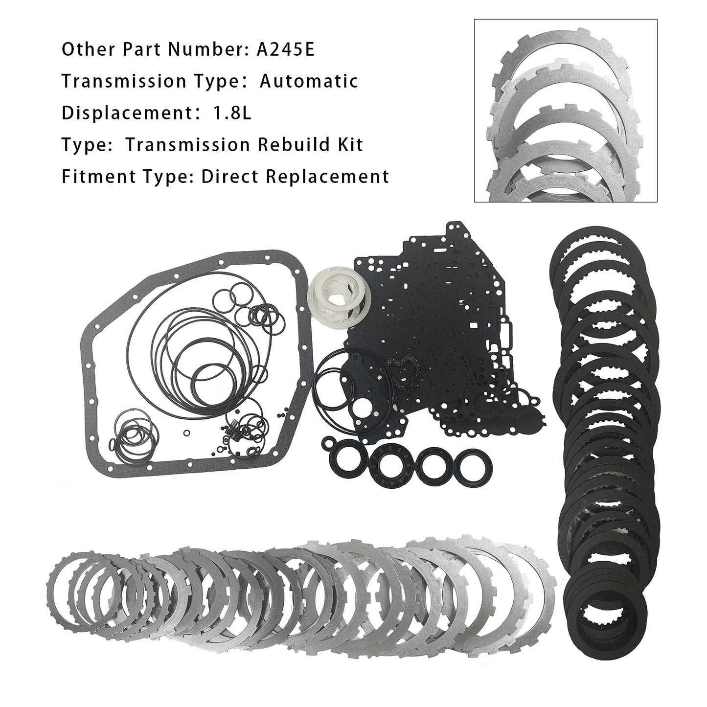 Kit di ricostruzione del cambio principale TOYOTA COROLLA 4 marce FWD L4 1.8L A245E 1993-2008, dischi frizione