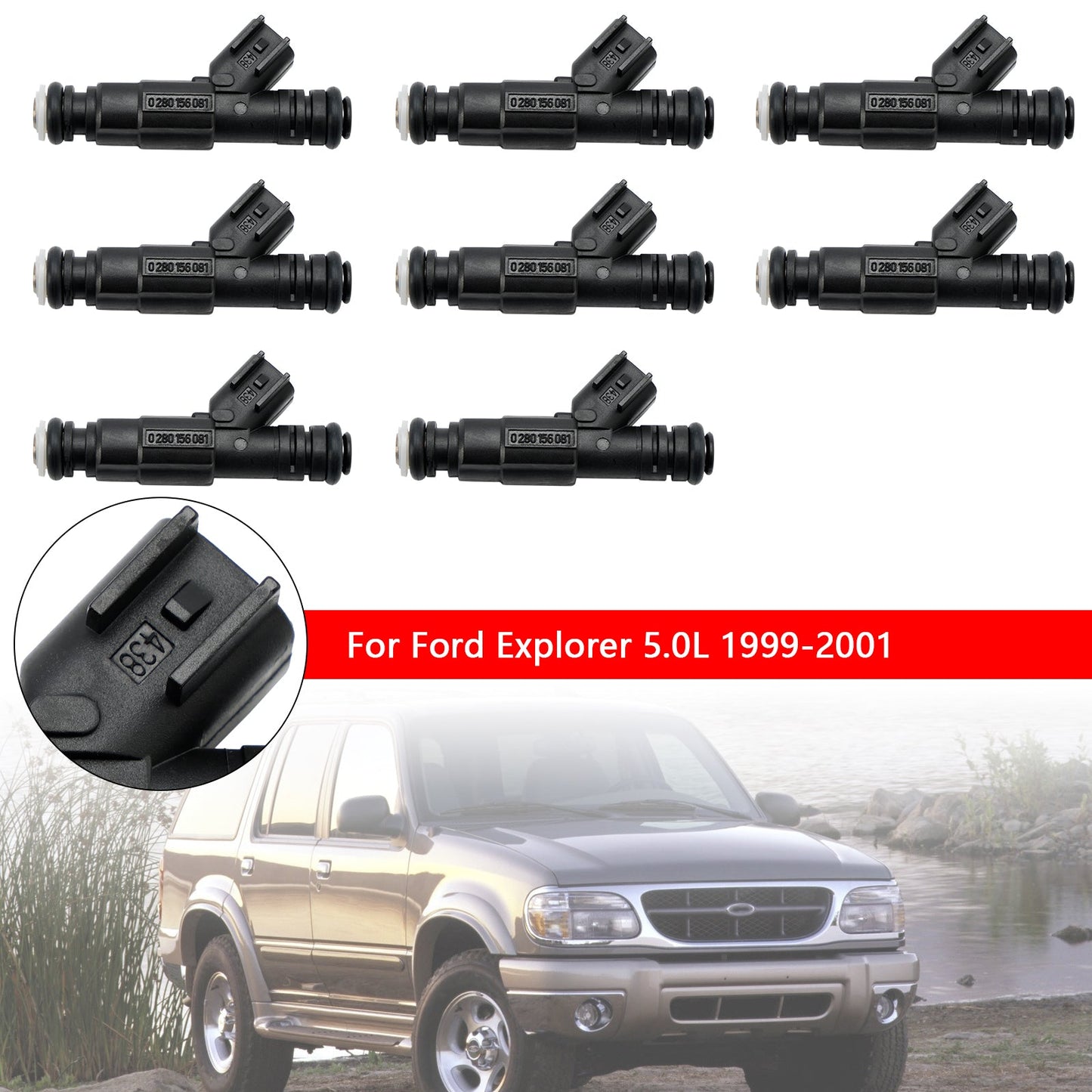 8PCS 885176 0280156081 Iniettori di carburante MAR102-8N 9-33102 per Mercury Mercruiser