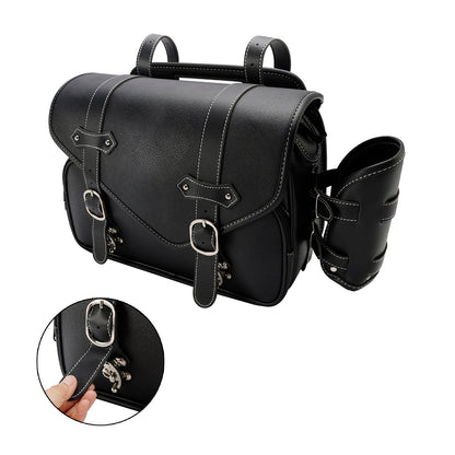 Borsa posteriore in PU Borsa laterale Borsa posteriore Borsa portaoggetti nera per moto