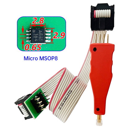 Sonda di prova per bruciatura chip TSSOP8/MSOP8, perno a molla microchip, cavo di collegamento per auto