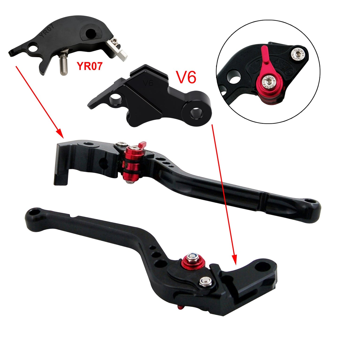 Leva frizione freno lunga adatta per YAMAHA XSR900 XSR900GP MT-09 MT-09SP 2024-2025