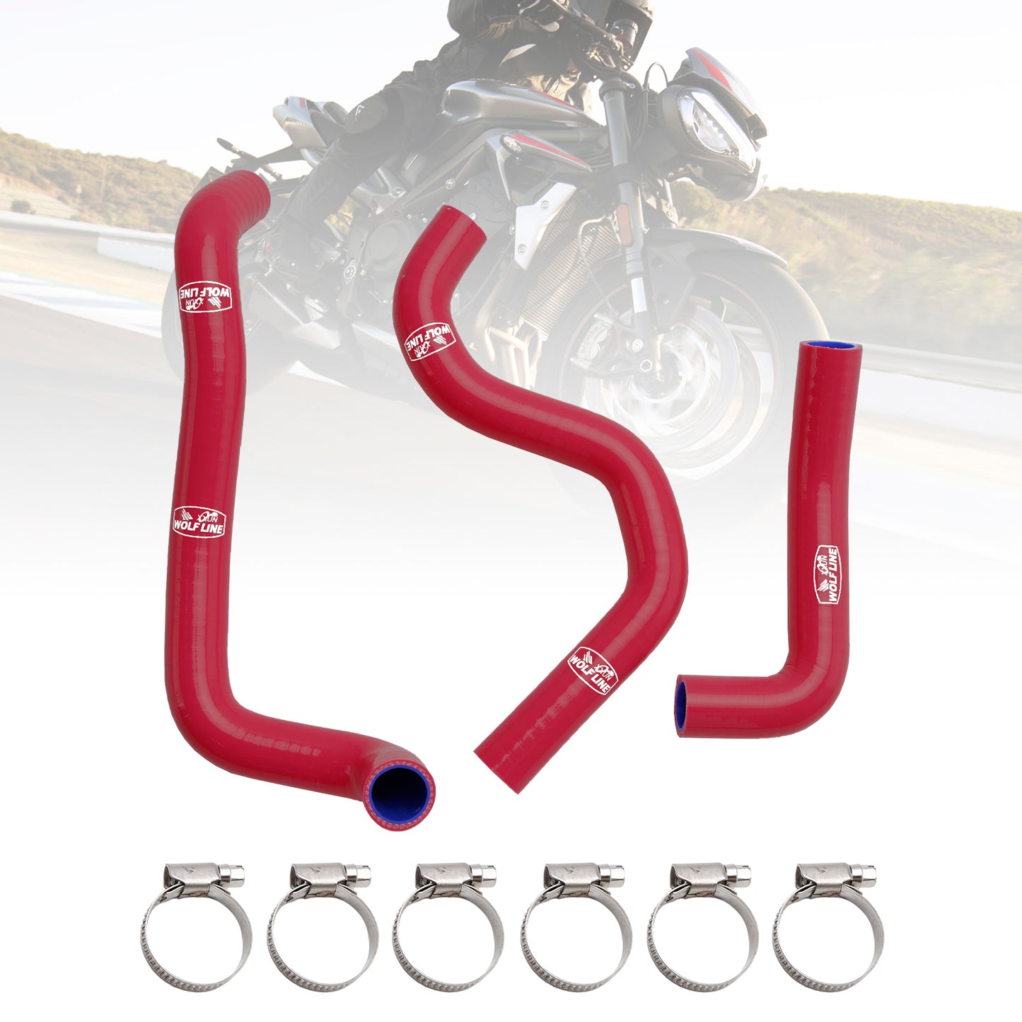 Kit tubo flessibile refrigerante radiatore in silicone per Street Triple 765 R RS 2020-2022