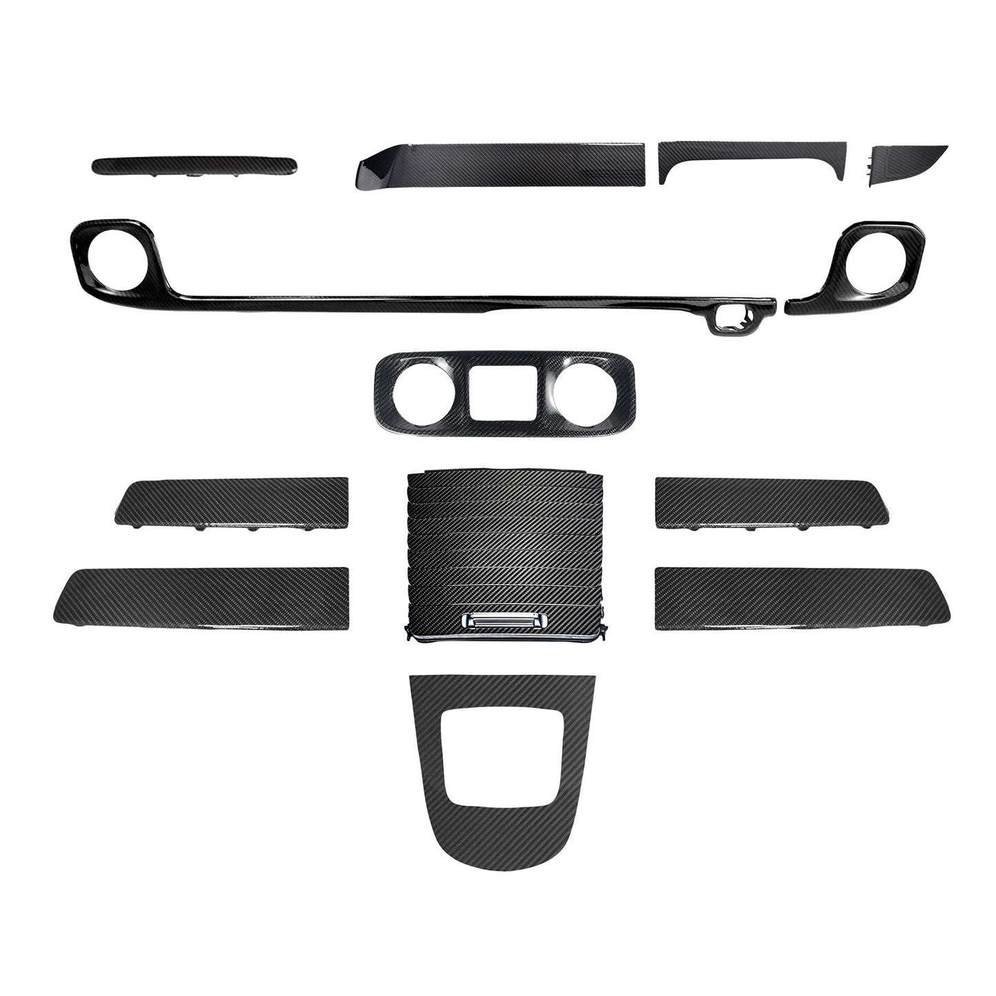 Set di pannelli di rivestimento interno per cruscotto in fibra di carbonio a secco per Mercedes W465 G550 G580 G63, 2025+
