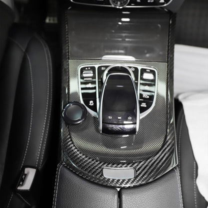 Copertura del telaio del cambio della console centrale in fibra di carbonio per Mercedes-Benz W464 W465 (2019-2026)