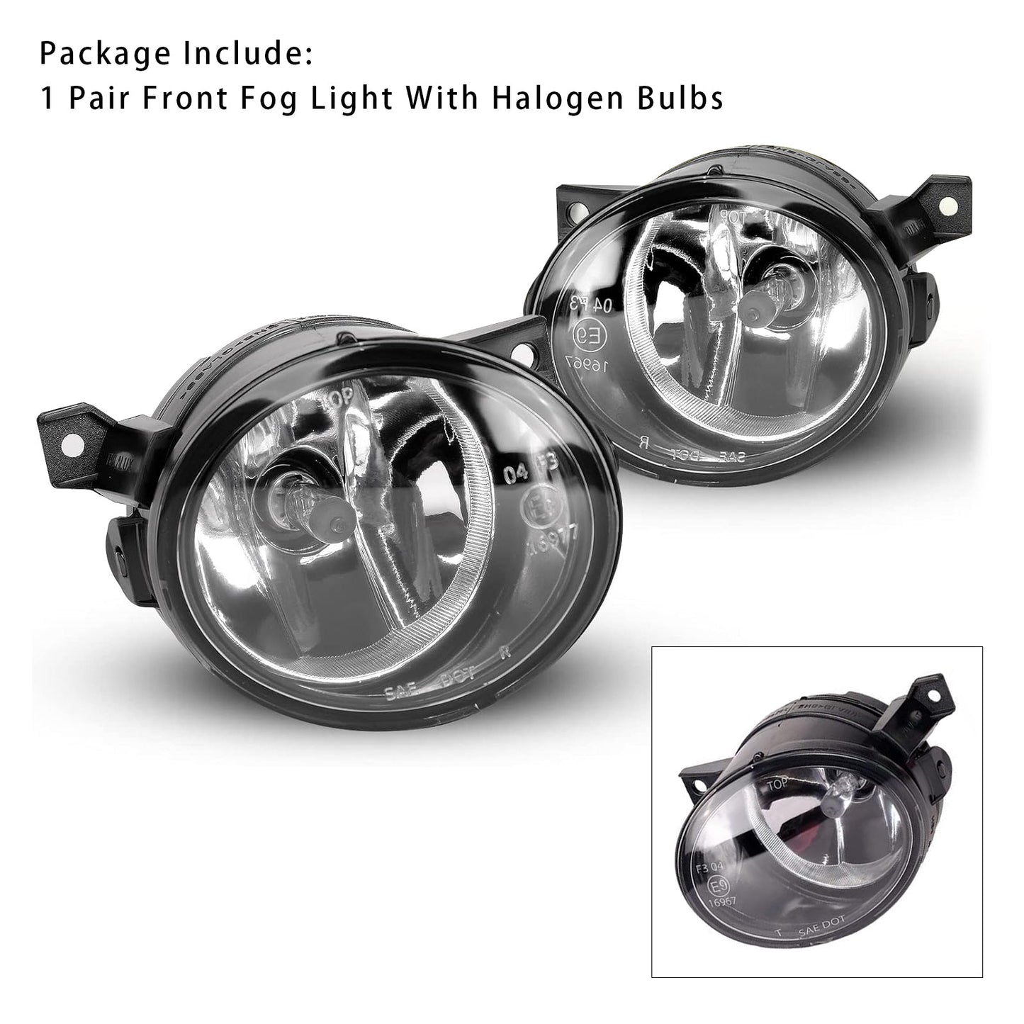 Coppia di fari fendinebbia anteriori per Volkswagen GOLF MK5 GTI versione 2004-2009