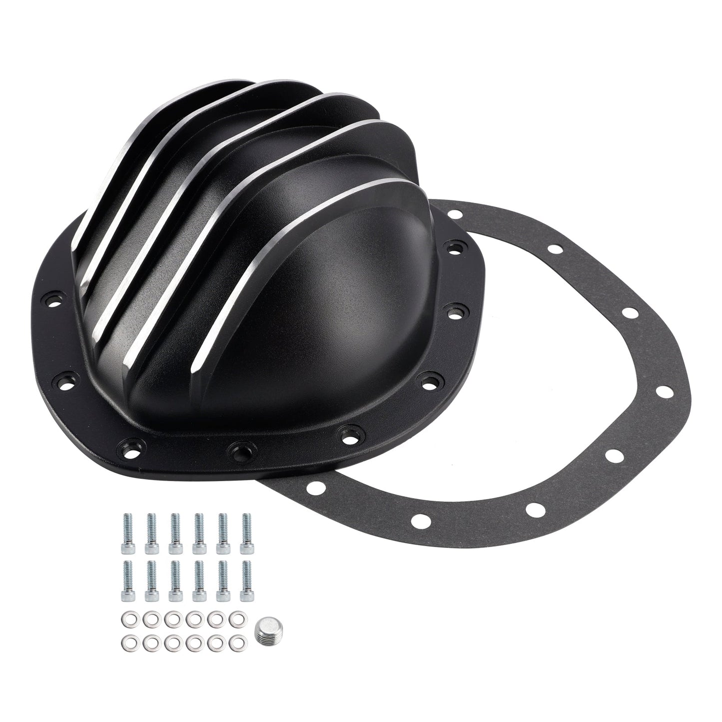 Copertura posteriore differenziale in alluminio nero a 12 bulloni GMC Jimmy 1/2 Ton Full-Size 1967-1981 YI217826T CE2862856IEC