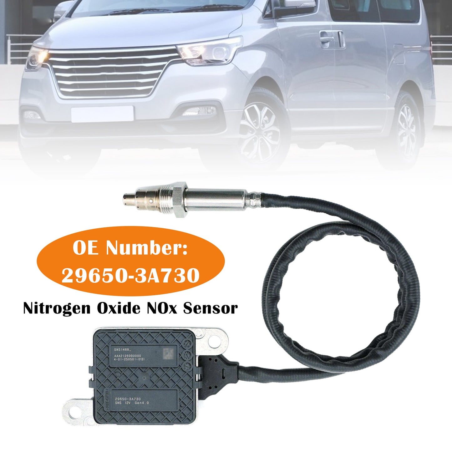 Sensore di ossido di azoto (NOx) Starex per Hyundai H1 29650-3A730 SNS146B (modello 29650-3A730) - Anno 2018 - Codice prodotto: 29650-3A730 SNS146B