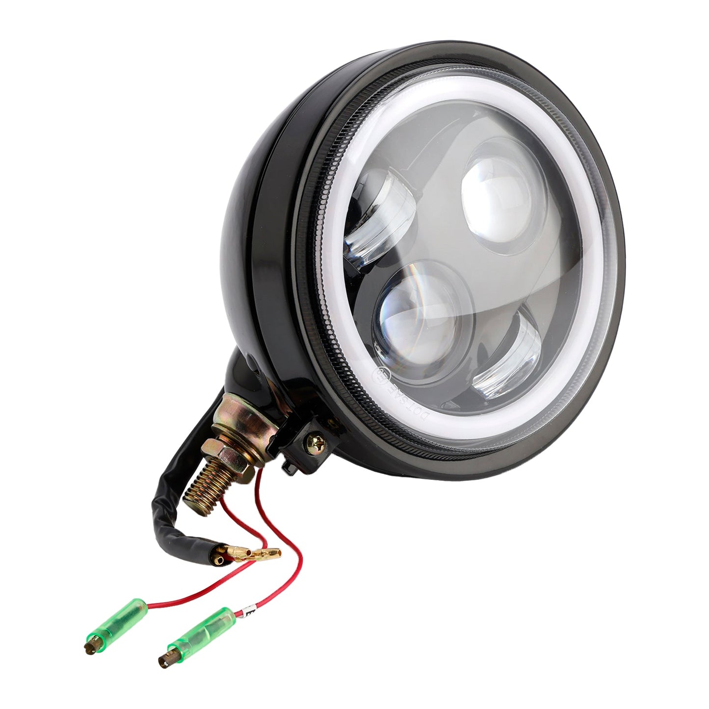 Faro anteriore da 5,75"" con faretto universale a 4 lampadine, adatto per motociclette