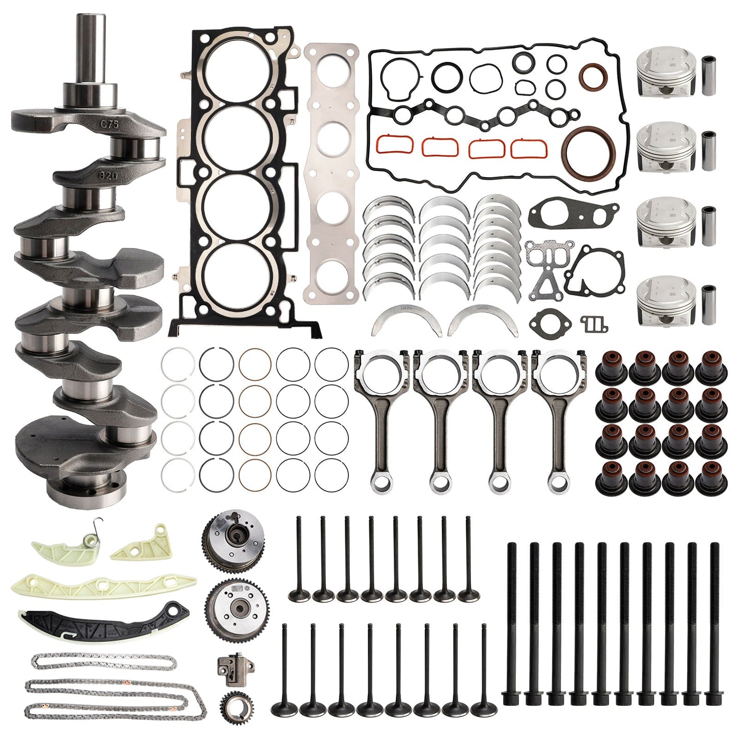 Kit di revisione e ricostruzione del motore Kia Optima G4KD 2.0L 2006-2010, kit di fasatura delle bielle dell'albero motore