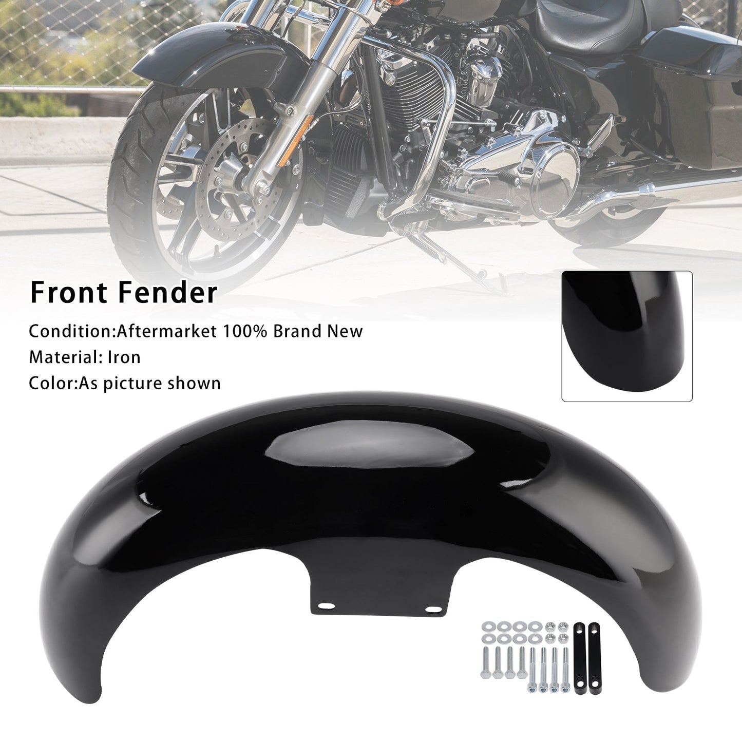 Parafango anteriore avvolgente in ferro Harley Touring Road Glide FLTRX da 19"" 2024-2025