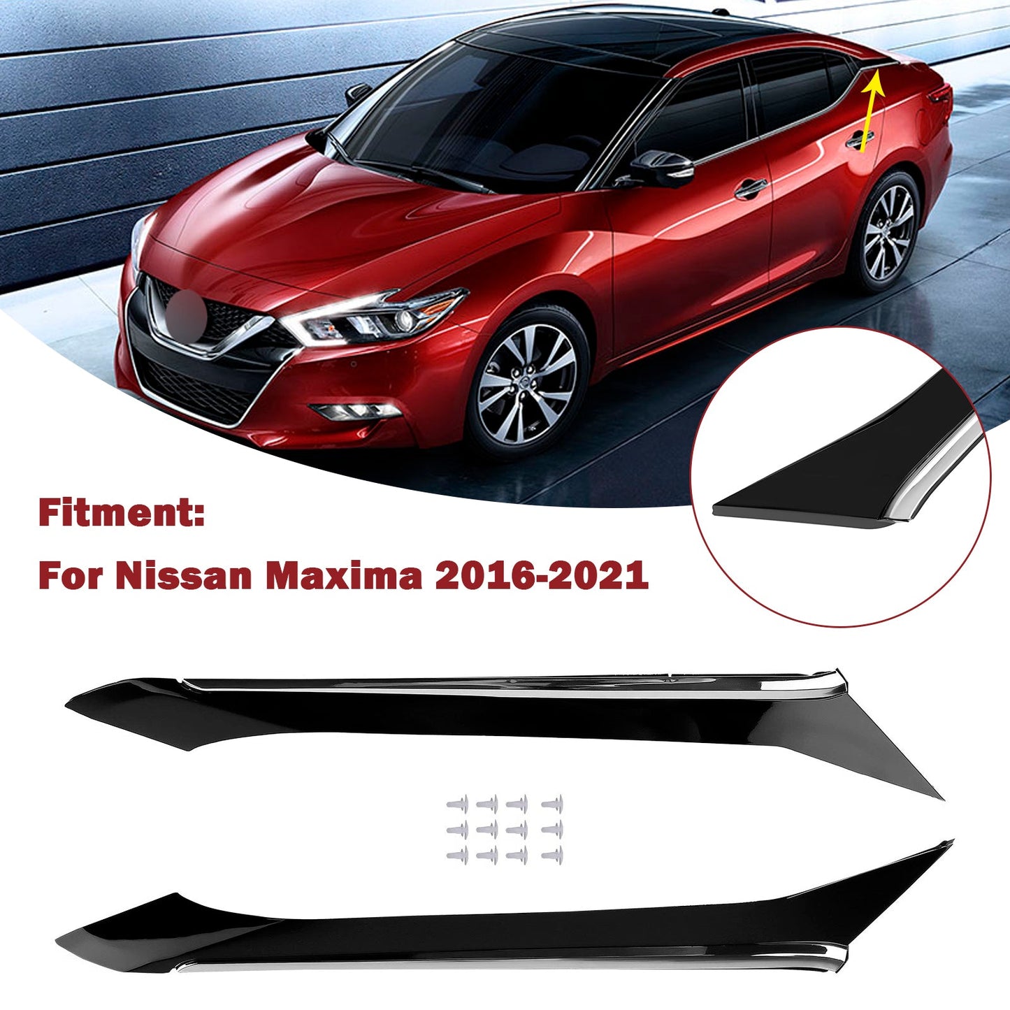 Modanatura del montante posteriore della carrozzeria Nissan Maxima 2x 2016-2021