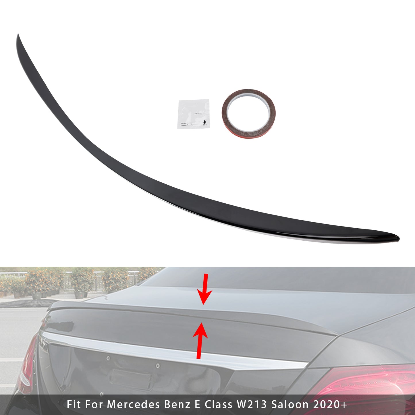 Spoiler posteriore nero lucido Mercedes-Benz Classe E W213 E63 Style 2020+
