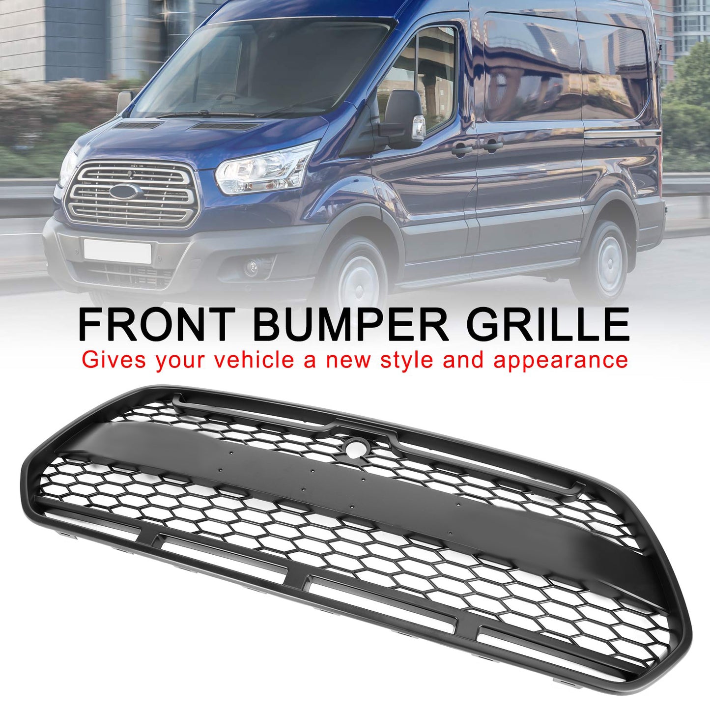 Griglia paraurti anteriore nero opaco adatta per Ford Transit MK8 2015-2018 Raptor