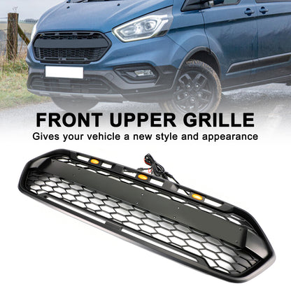 Per Ford Transit Custom Trail 2018 2019 2020-2023 con griglia paraurti anteriore nera opaca a 3 LED