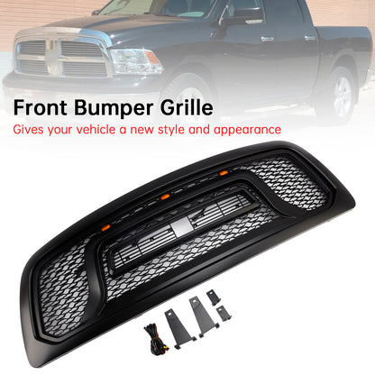 Griglia paraurti anteriore nera con luce a LED per Dodge Ram 1500 2009-2012