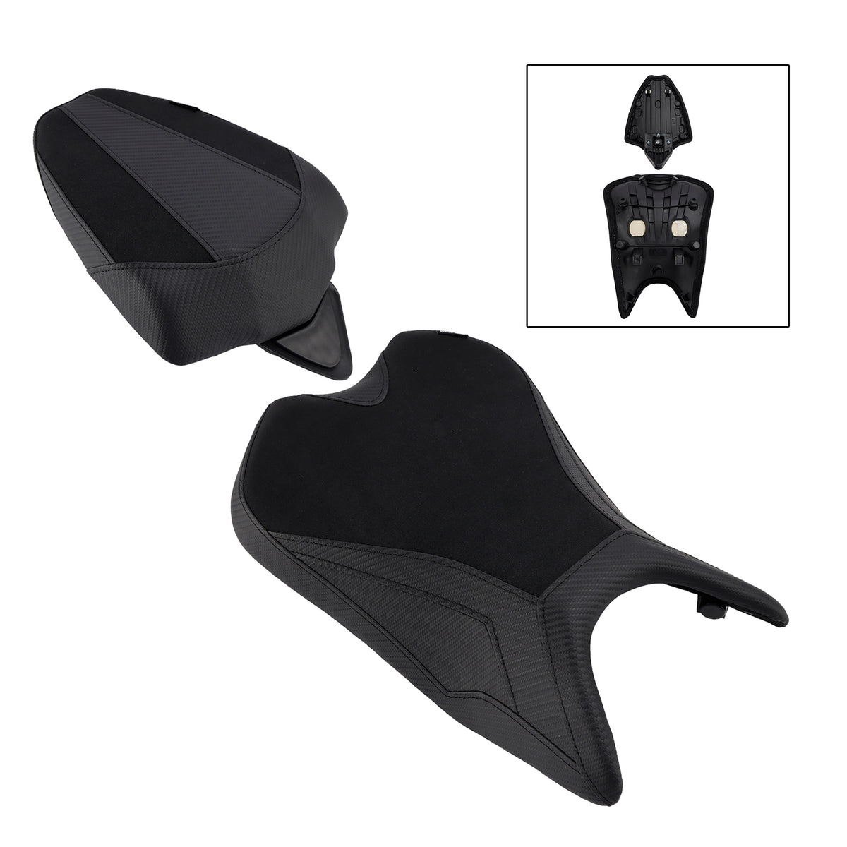 2024-2025 Per Aprilia Rs457 Rs 457 Parte anteriore inferiore con sedile posteriore conducente passeggero nero