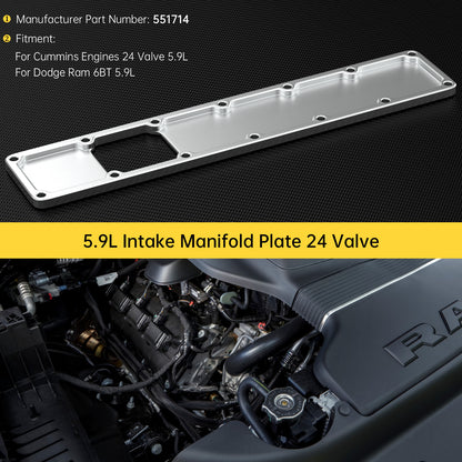 Motori diesel Cummins 24 valvole 5,9 l collettore di aspirazione piastra plenum 24V 551714