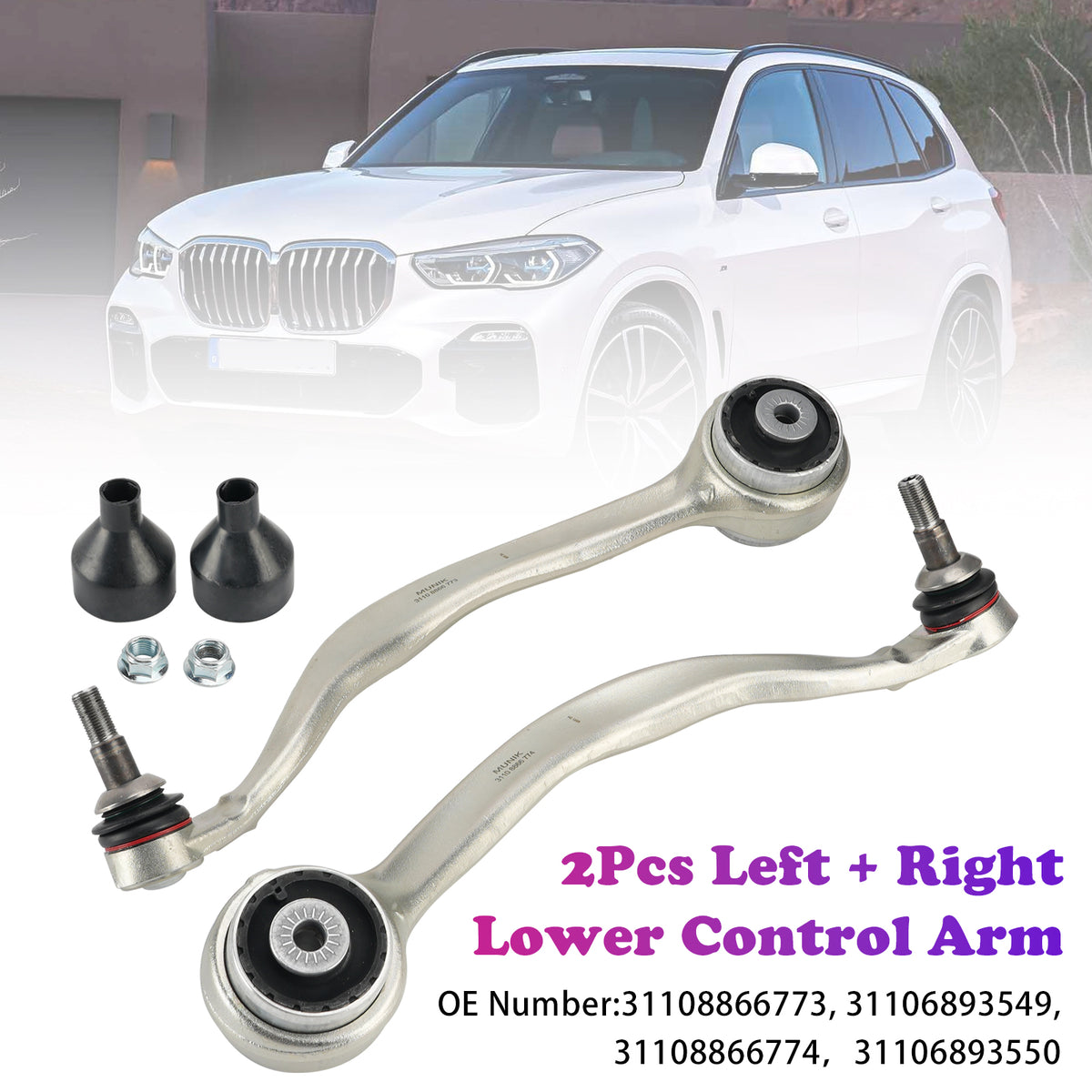 Braccio di controllo inferiore sinistro + destro 2 pezzi BMW X5 G05 X6 G06 X7 G07 2019-2024