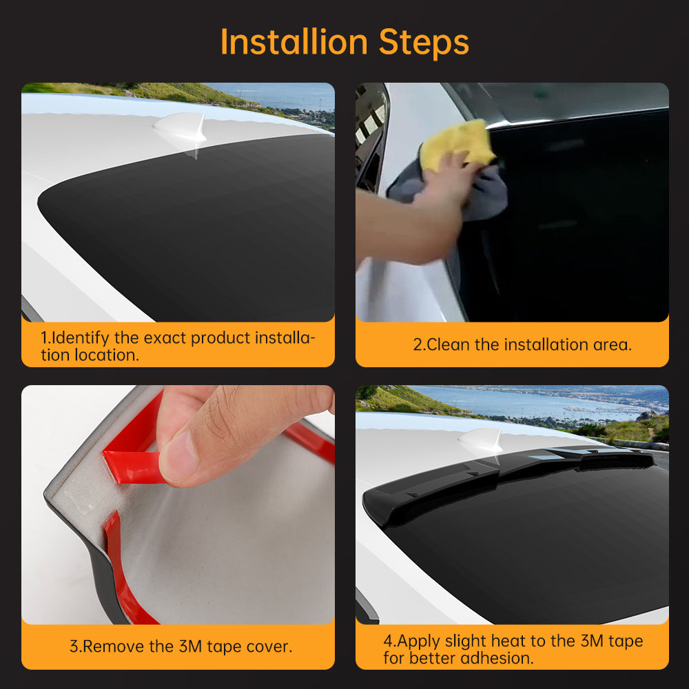 Spoiler sul tetto del lunotto posteriore nero lucido Fit Toyota Camry LE SE XSE XLE 2018-2024 Generico